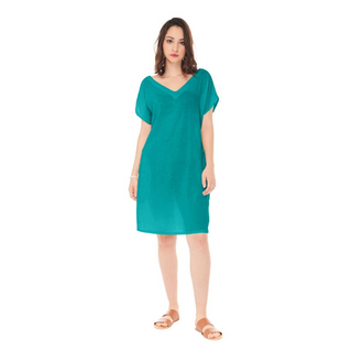 Beach Gauze Dress: Short Sleeve with Pockets