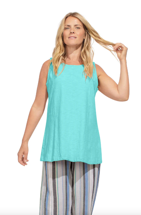 Starfish Turquoise Zip Tank