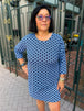 Periwinkle and Navy Geometric Link