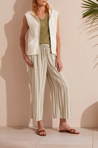 Tribal Jeans Cactus Pull On Flowy Crop Pant with Drawcords