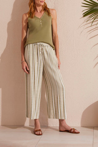 Tribal Jeans Cactus Pull On Flowy Crop Pant with Drawcords