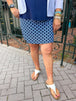Periwinkle and Navy Geometric Link