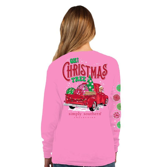 Simply Southern Christmas Truck Long Sleeve Tee