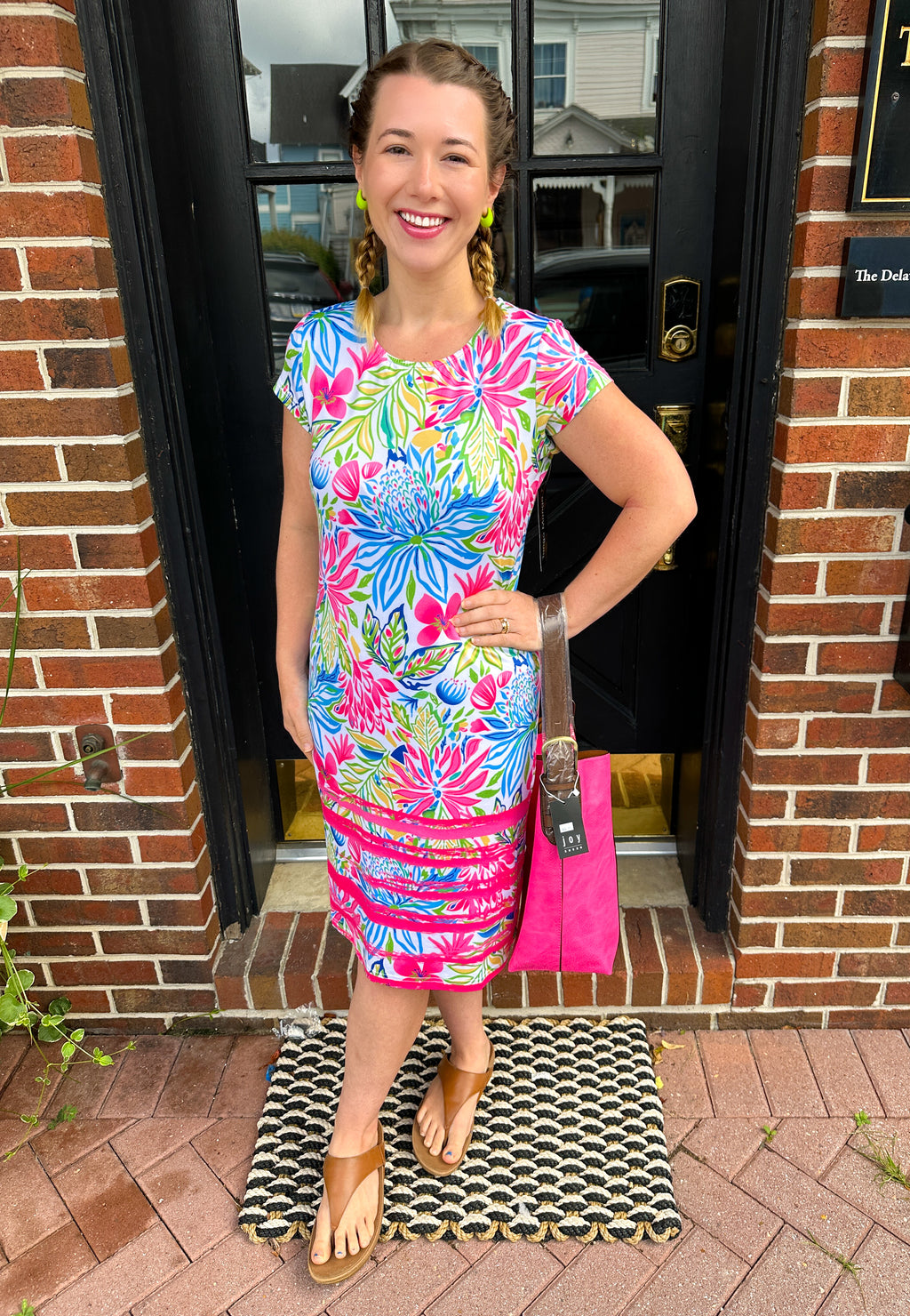 short sleeve tango dress Tango Mango Bright Paradise Short Sleeve Dress – Blooming Boutique