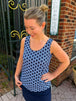Periwinkle and Navy Geometric Link