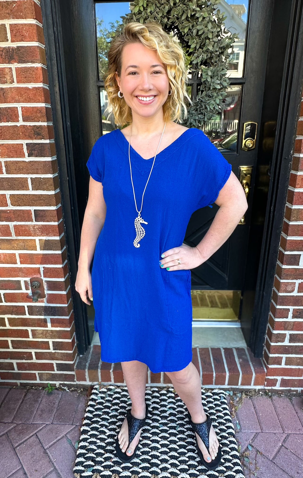cobalt blue beach dress Waverly Dress