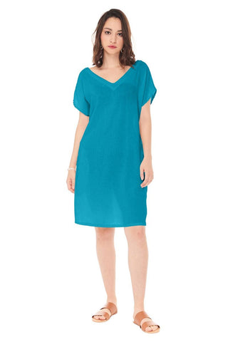 Oh My Gauze Beach Dress Turquoise 