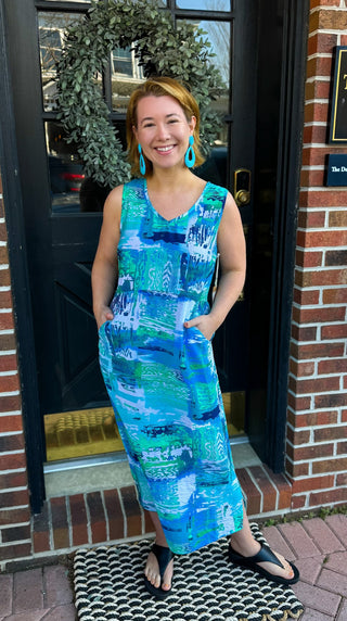 Escape by Habitat Turquoise Seaside Sleeveless Dress