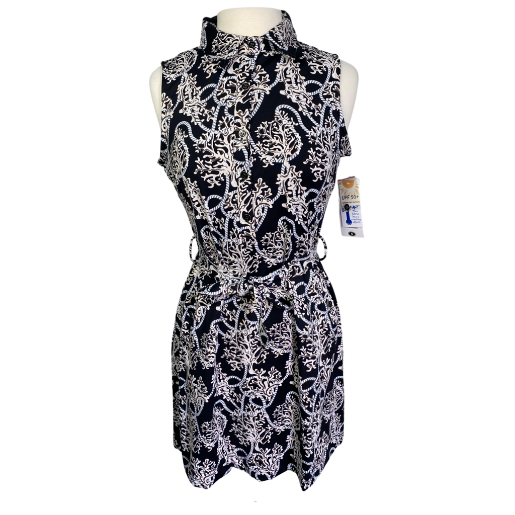 Lulu B Black Coral Button Tie Dress – Blooming Boutique