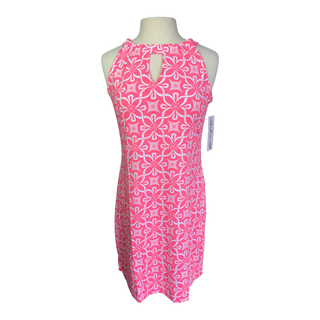 Lulu B Neon Pink Floral Keyhole Dress