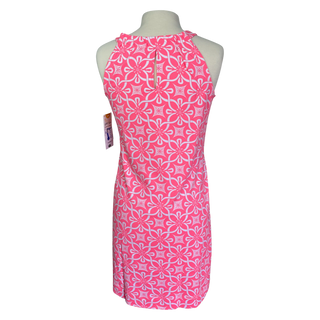 Lulu B Neon Pink Floral Keyhole Dress