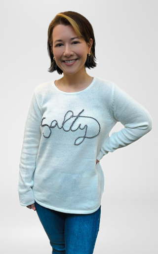 Lulu B White Salty Sweater