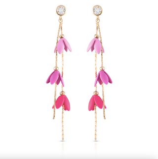 Pink Ombre Lily Bells Drop Earrings
