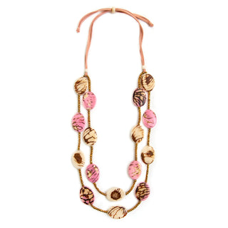 Tagua Cuba Pink Necklace