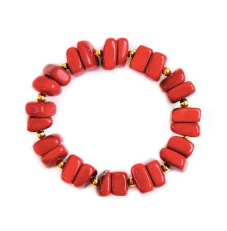 Tagua Red Zoraida Bracelet