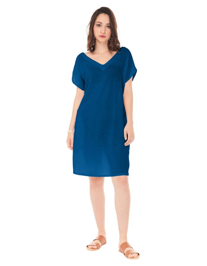 Oh My Gauze Beach Dress Azul – Blooming Boutique
