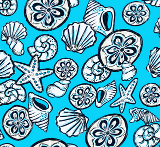 Clear Turquoise Shells