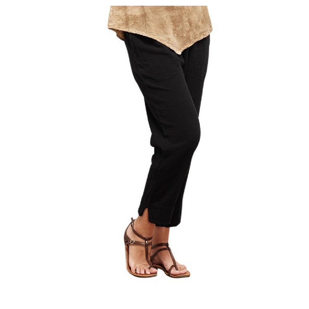 Fiona Gauze Pants: Tapered Leg Great for Petite Height