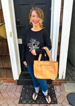 Escape by Habitat Black Dragonfly Fleece Pullover