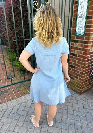 Escape by Habitat Hightide Sunkissed Gauze Short Sleeve Dress