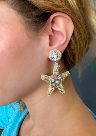 Neutral Starfish Earrings