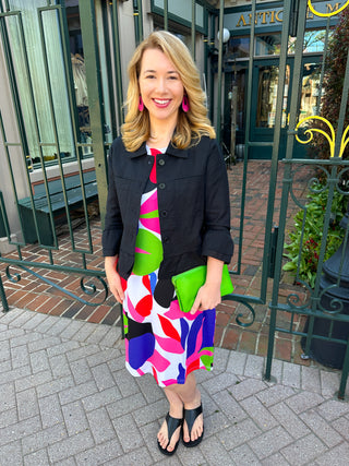 Tango Modern Bloom A-line Dress with Pockets