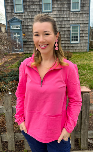 Escape by Habitat Cosmo Quarter Zip French Terry Pullover