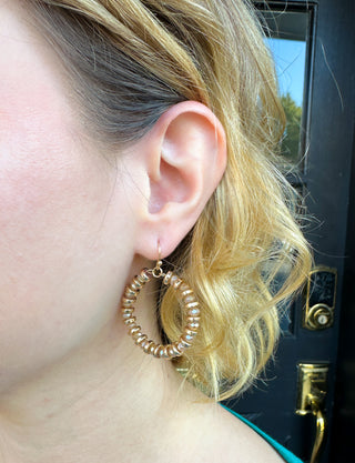 Gold Sunrise Hoop Earrings