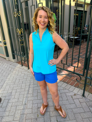 Lulu B Blue Pocket Shorts