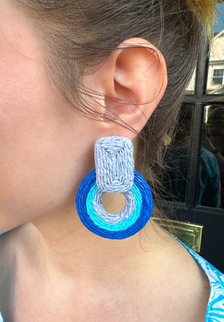 Chunky Blue Ombre Earrings