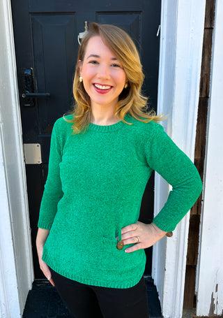 Lulu B Emerald Chenille Pullover