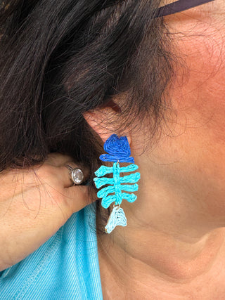 Blue Fish Earrings
