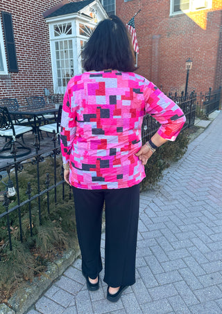 Tango Mango Pink Tiles Criss Cross Tunic