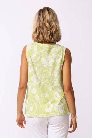 Escape by Habitat Women's Cotton Tank Kiwi Scroll