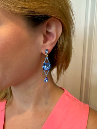 Blue Crystal Earrings