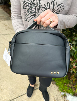 HARRIET HANDLE CROSSBODY AND SHOULDER BAG BLACK