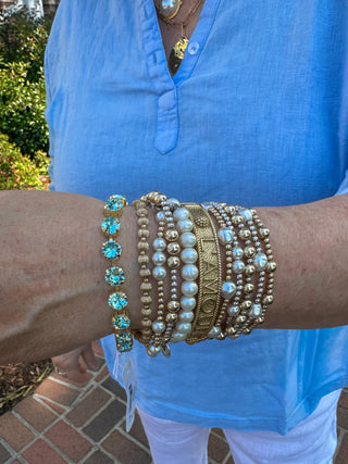 Sorrelli Aquamarine Sienna Tennis Bracelet