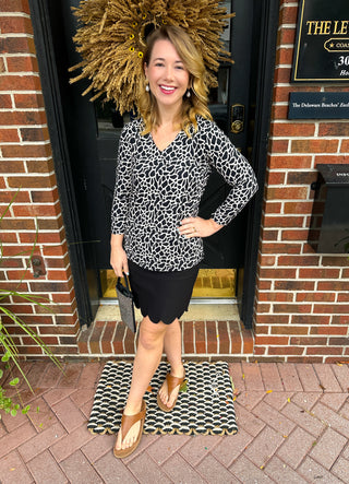 Bangladine by Lulu B Black Scallop Skort