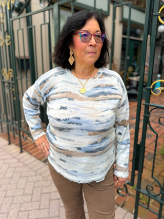 Charlie B Stream Reversible Raglan Sweater