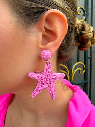 Pink Starfish Earrings