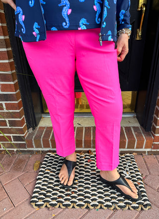 Bangladine by Lulu B Bright Hot Pink Contemporary Capris