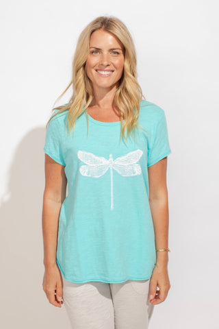 Escape by Habitat Turquoise Dragonfly Scoop Tee