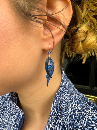 Adajio Midnight Blue Spiral Earrings