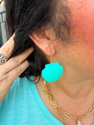 Seafoam Shell Earrings
