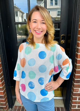 Bright Circles Italian Sweater