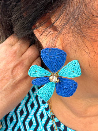 Turquoise Flower Earrings