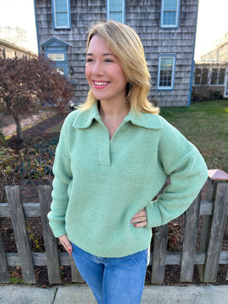 Sage Collared Sweater