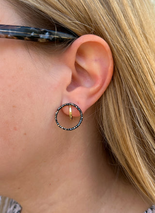 Bronze Double Hoop Earrings