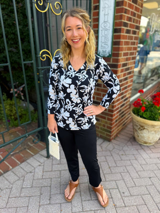 Lulu B Black Secret Pocket Capri Leggings