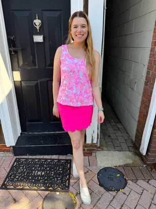 Lulu B Pink Coral Basic Tank